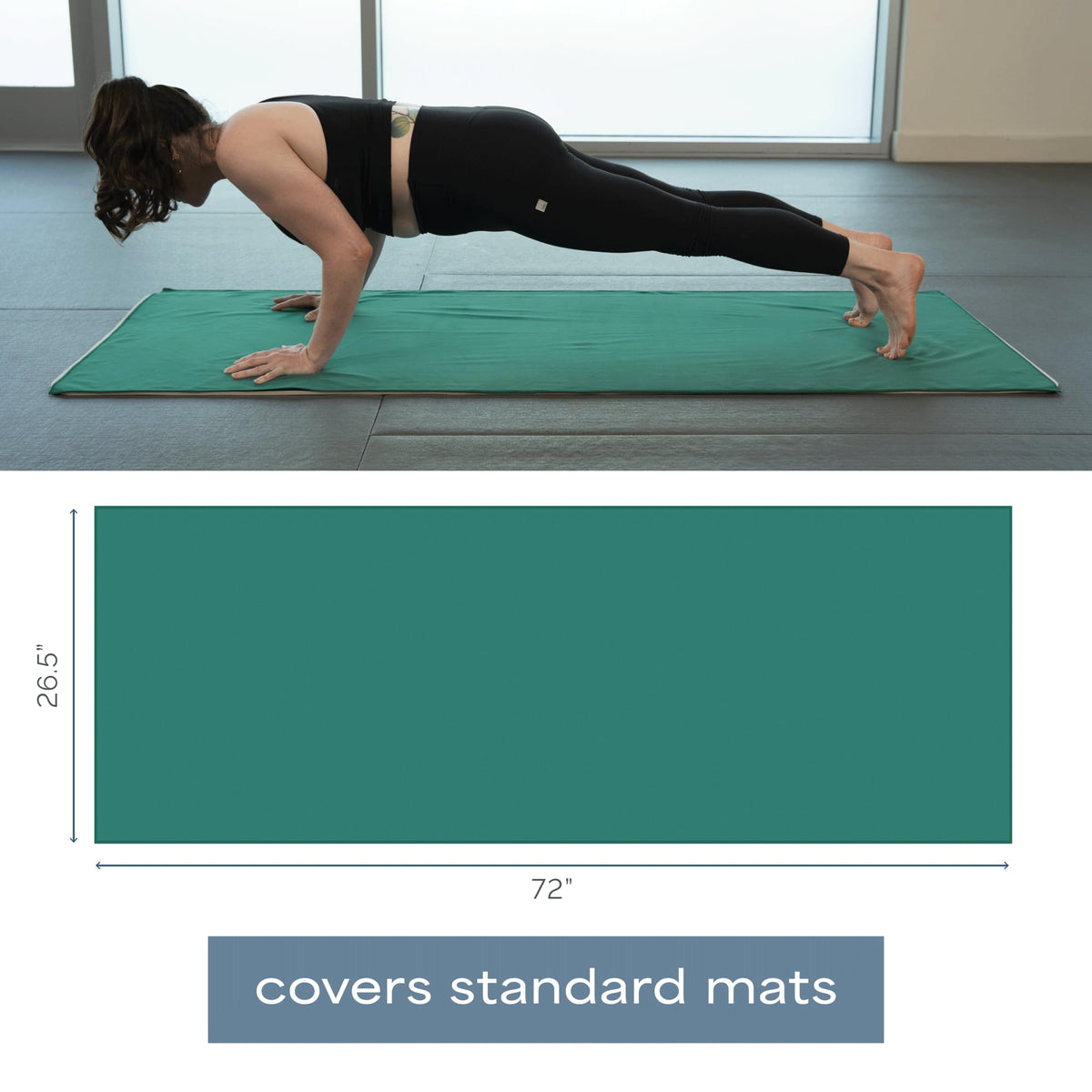 Aura Microfiber Yoga Mat Towel