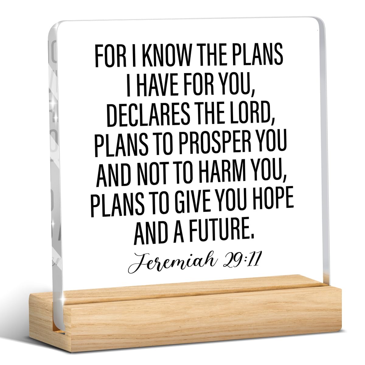 Christian Decor (For I Know The Plans I Have For You, Declares The Lord, Plans To Prosper You And Not To Harm You, Plans To Give You Hope And A Future)