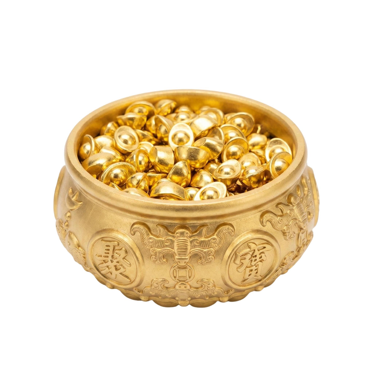 Feng Shui Copper Wealth Bowl Treasure Basin Decor (Diameter 2.36in)