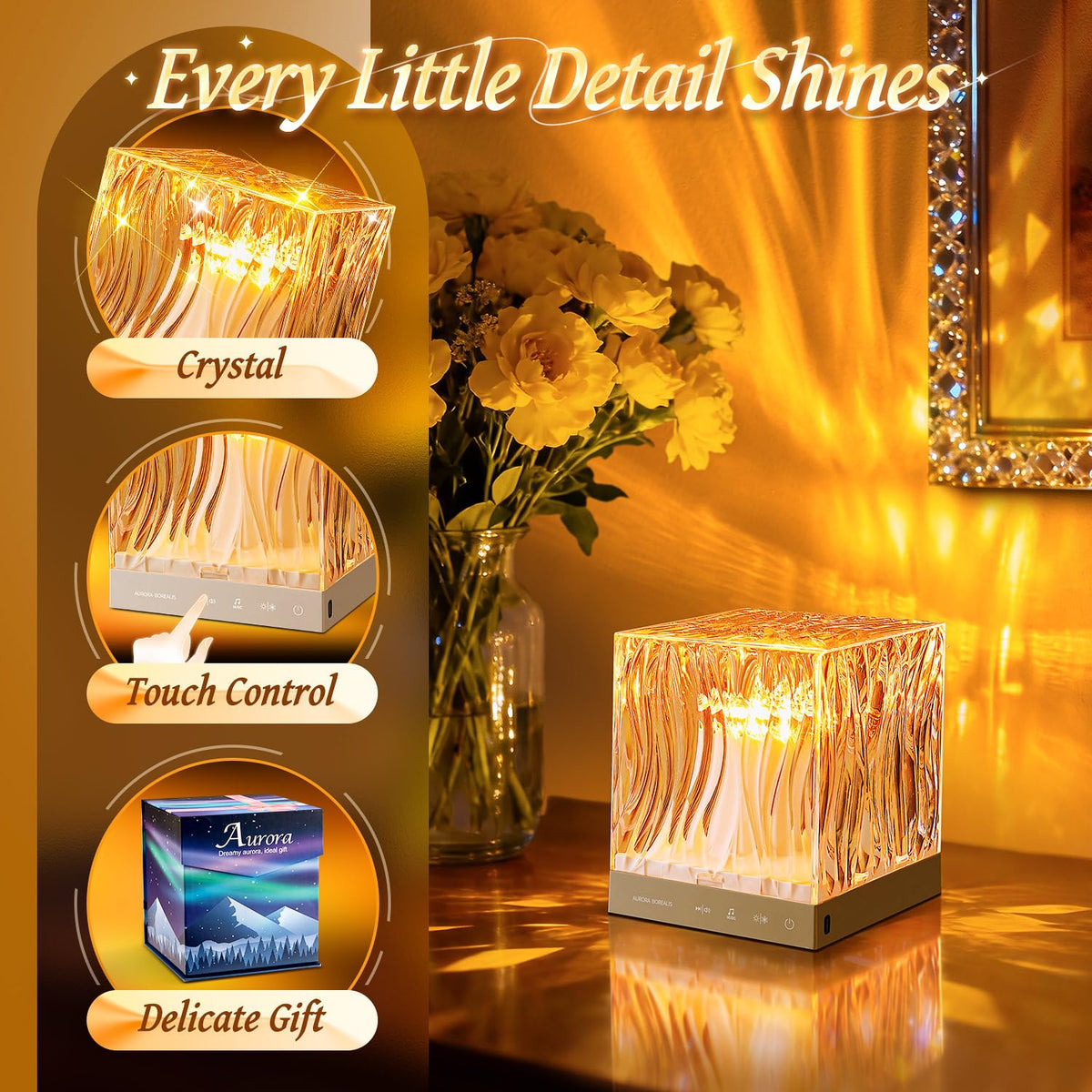 Aurora Light Projector for Bedroom (Yellow)