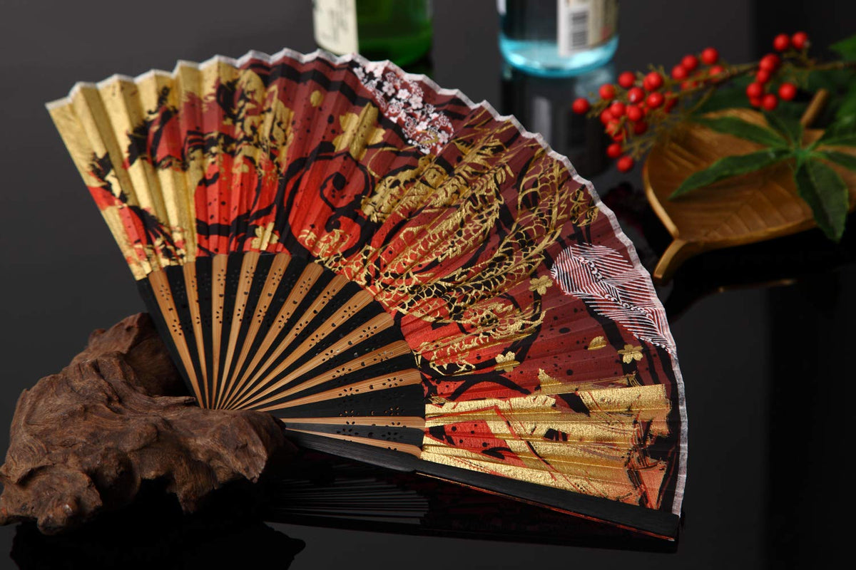 Folding Fan [Japan Import] Hand Fans for Women Foldable (904 (Wave))