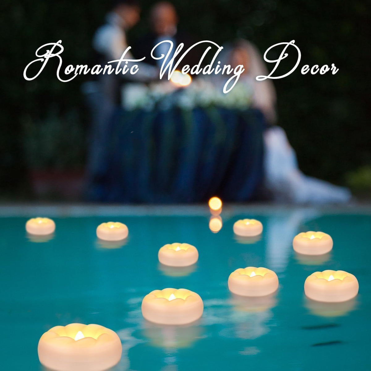 100-Pack 2-Inch+ Spiral-Pattern Water-Activated Flameless Floating LED Candles - Battery-Powered and Perfect for Wedding Vases, Bathtubs, Pools, and Large Events (100-FlamelessFloating Candles)