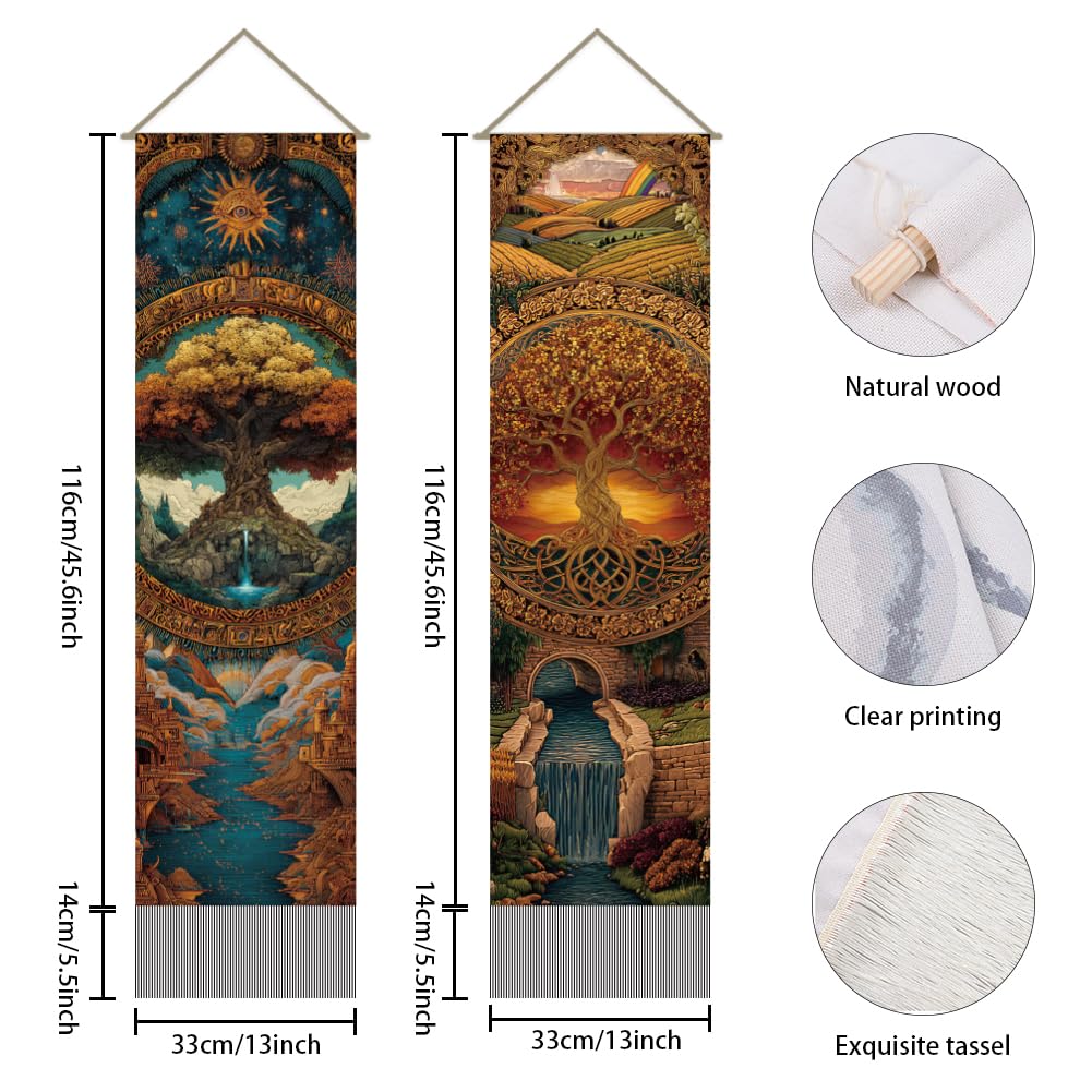 2Pcs Tree of Life Tapestry (Multicolor-Tree of Life)