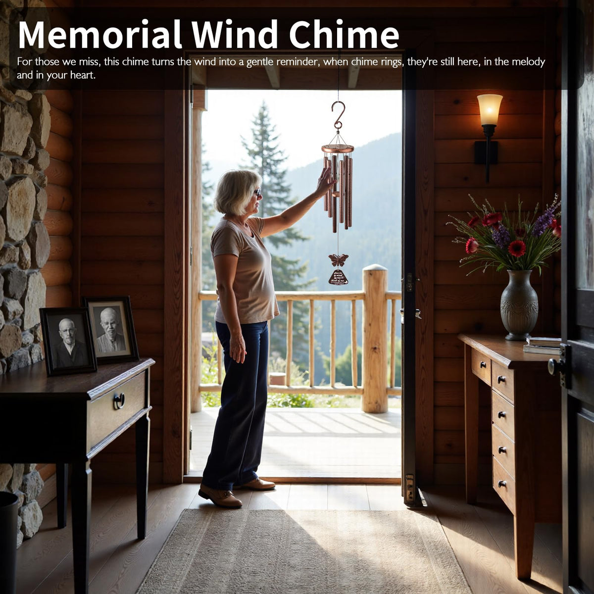 33" Metal Memorial Wind Chimes (33" 6Tubes)