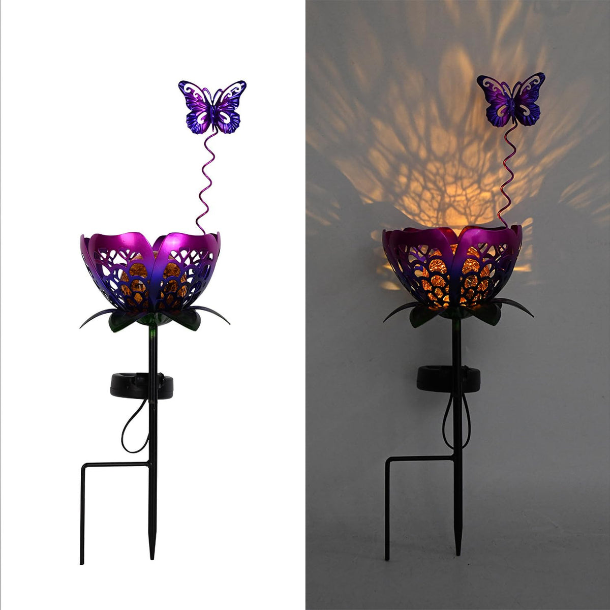 Solar Lights Outdoor Garden Decor (Purple)