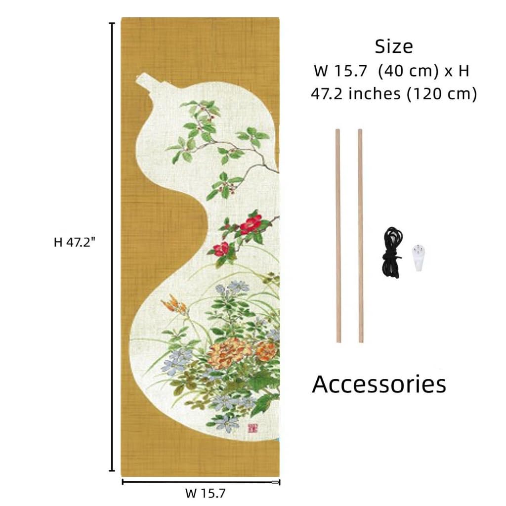 Japanese Tapestry Wall Art (Gourd)