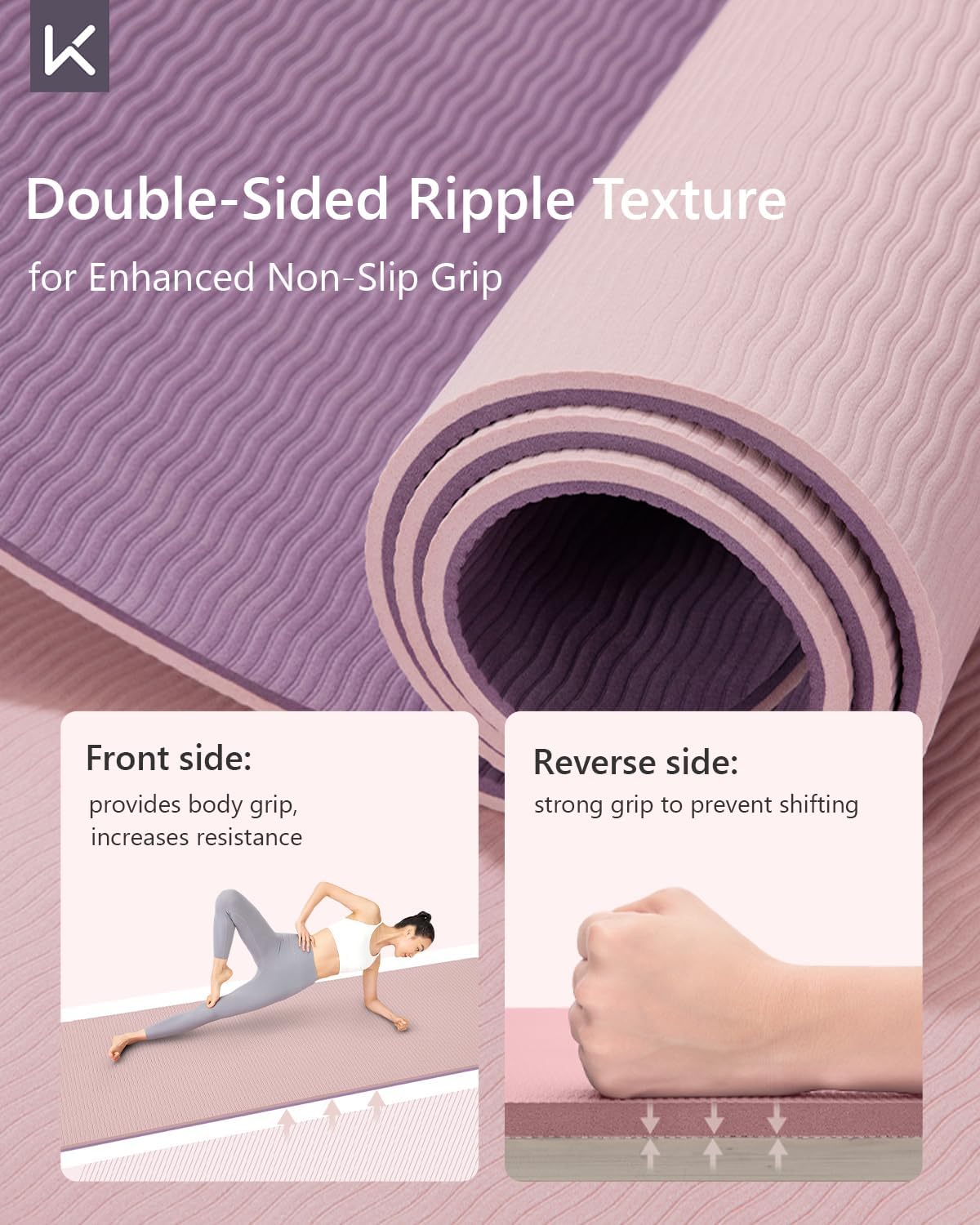 72" x 24" Yoga Mat (pink)