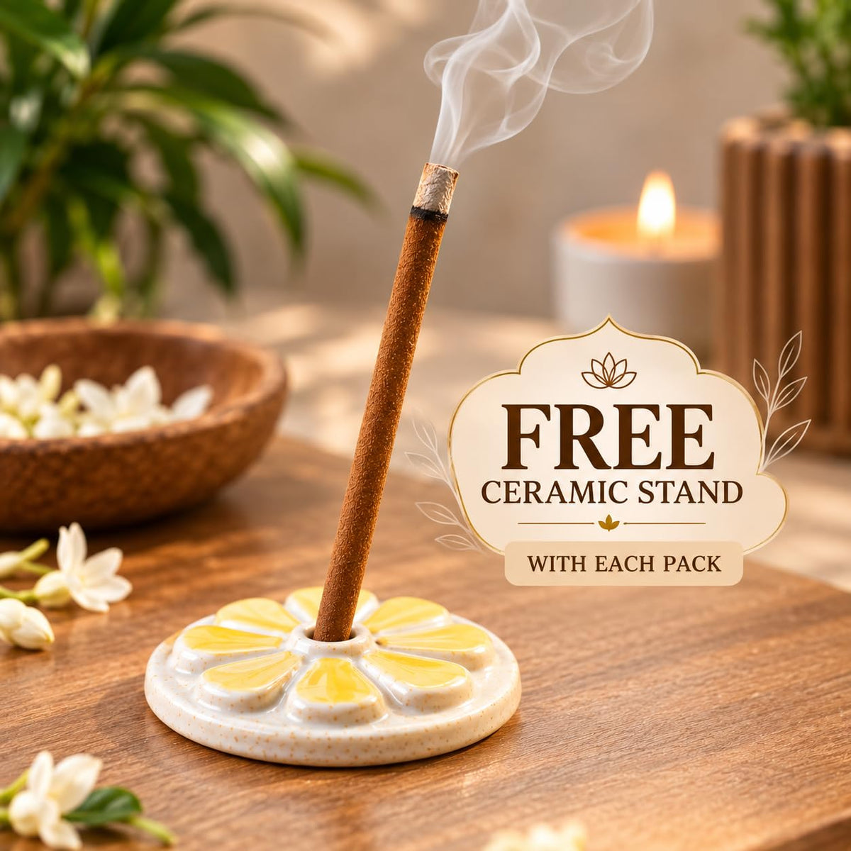 Premium Sandalwood & Jasmine Combo Dhoop Sticks Made with Recycled Flower