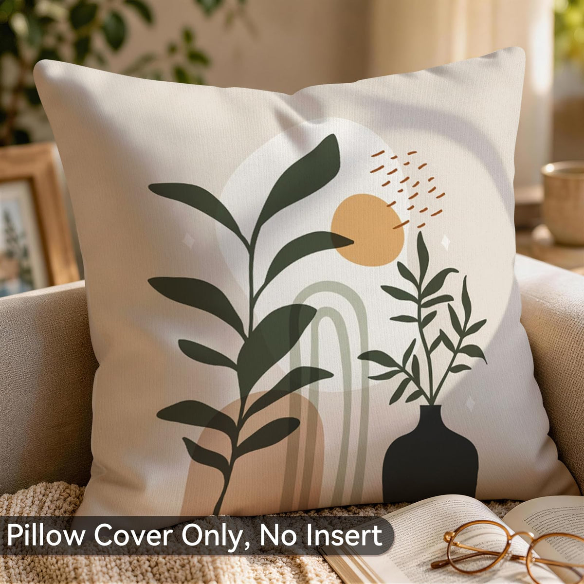 Boho Geometric Throw Pillow Covers Set of 4 (Bohemian Geometry 38 / 18" x 18" (Pack of 4))