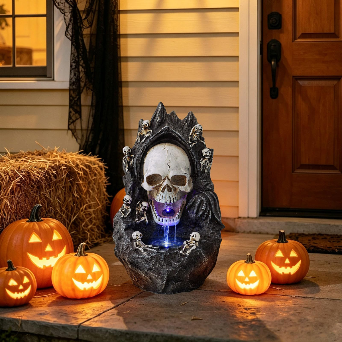 Halloween Water Fountain (11.8" Skull)