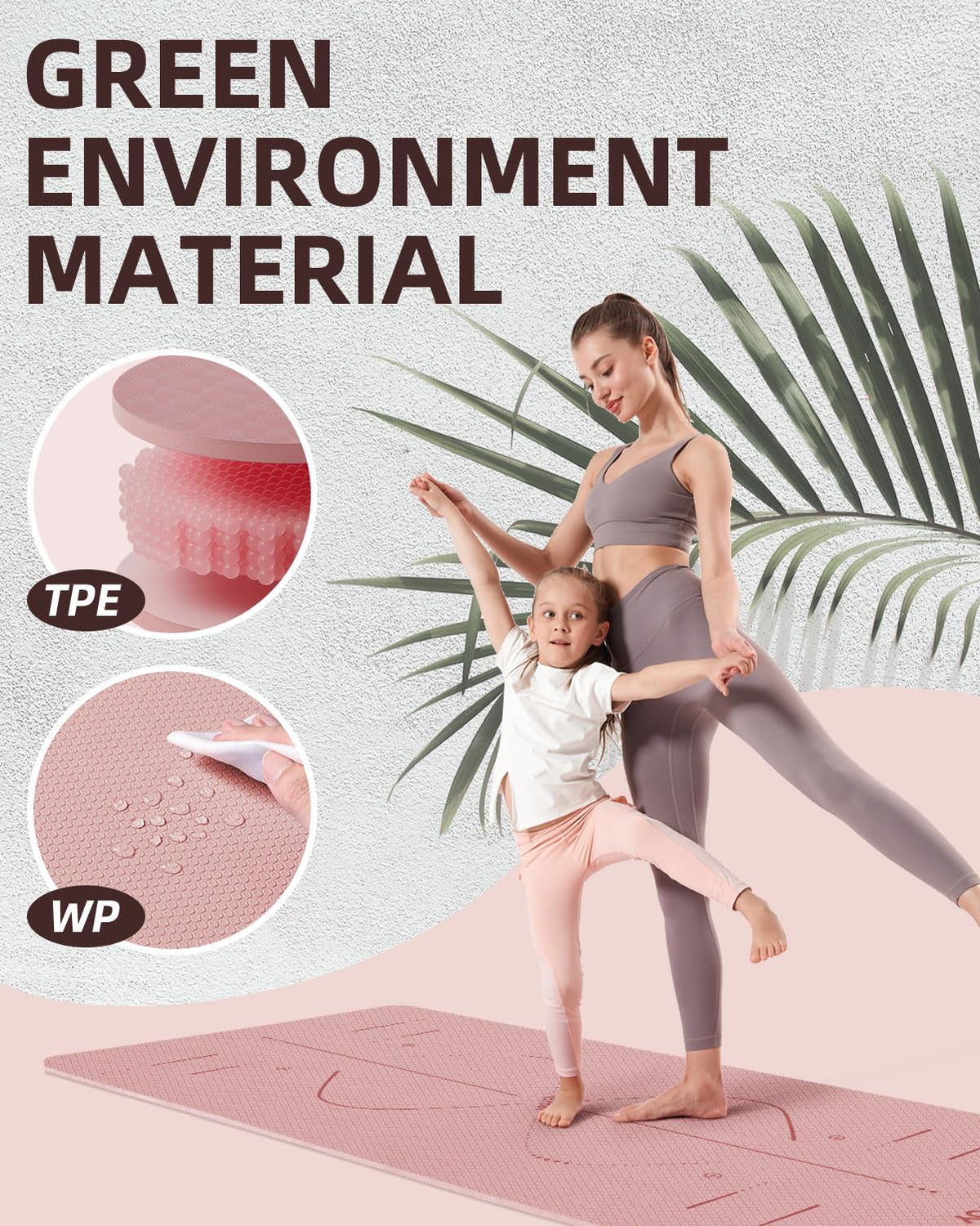 Yoga Mat 72"x 32"x1 (Coral / 72 x 32 x 1/3 in)