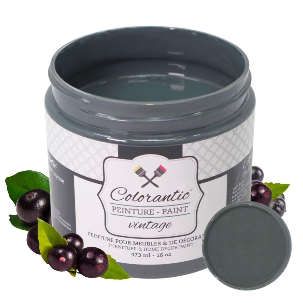 ACAI BERRY Black Chalk Based Paint for Furniture Painting DIY (Acai Berry / 8 Fl Oz (Pack of 1))