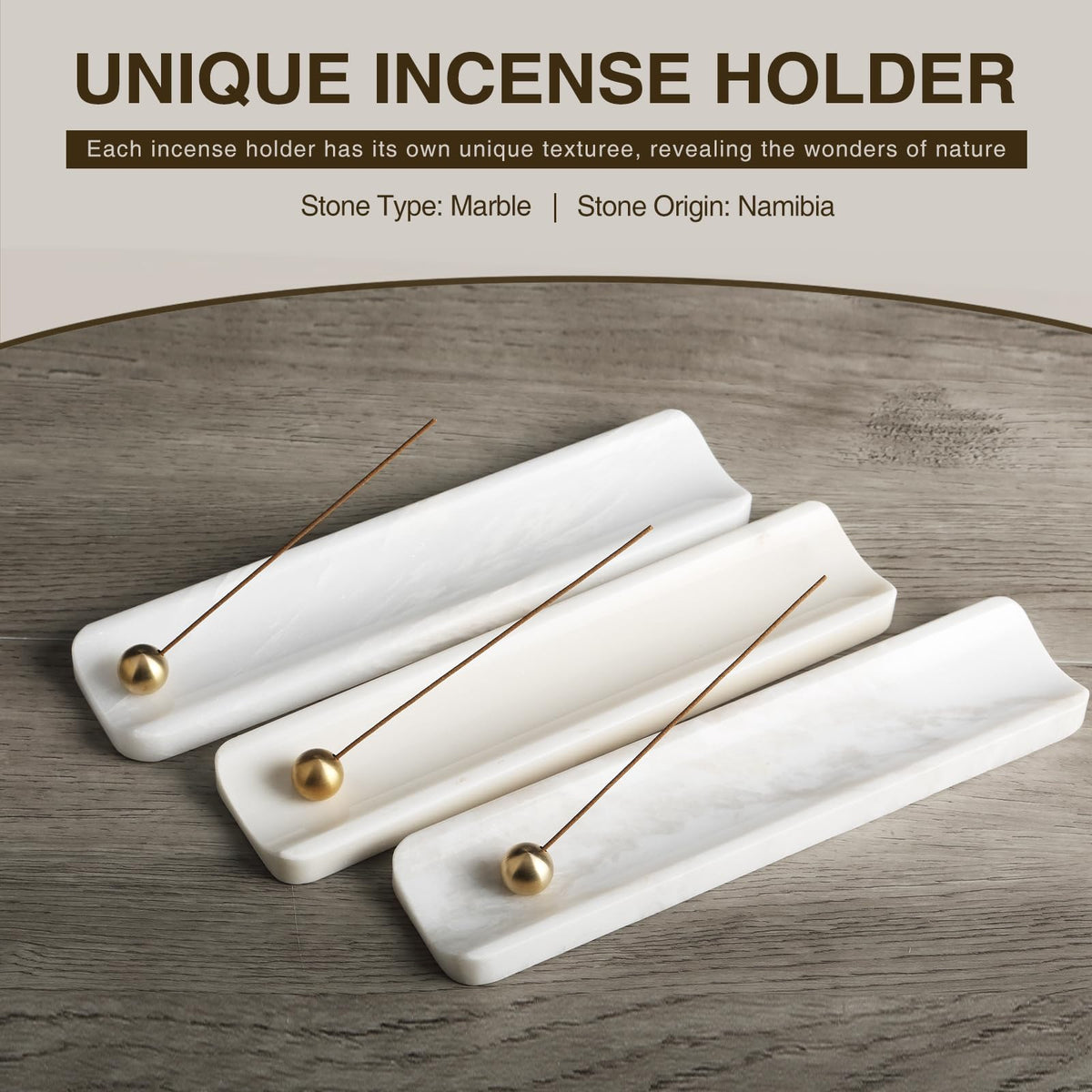 Marble Incense Holder (Standard-white)