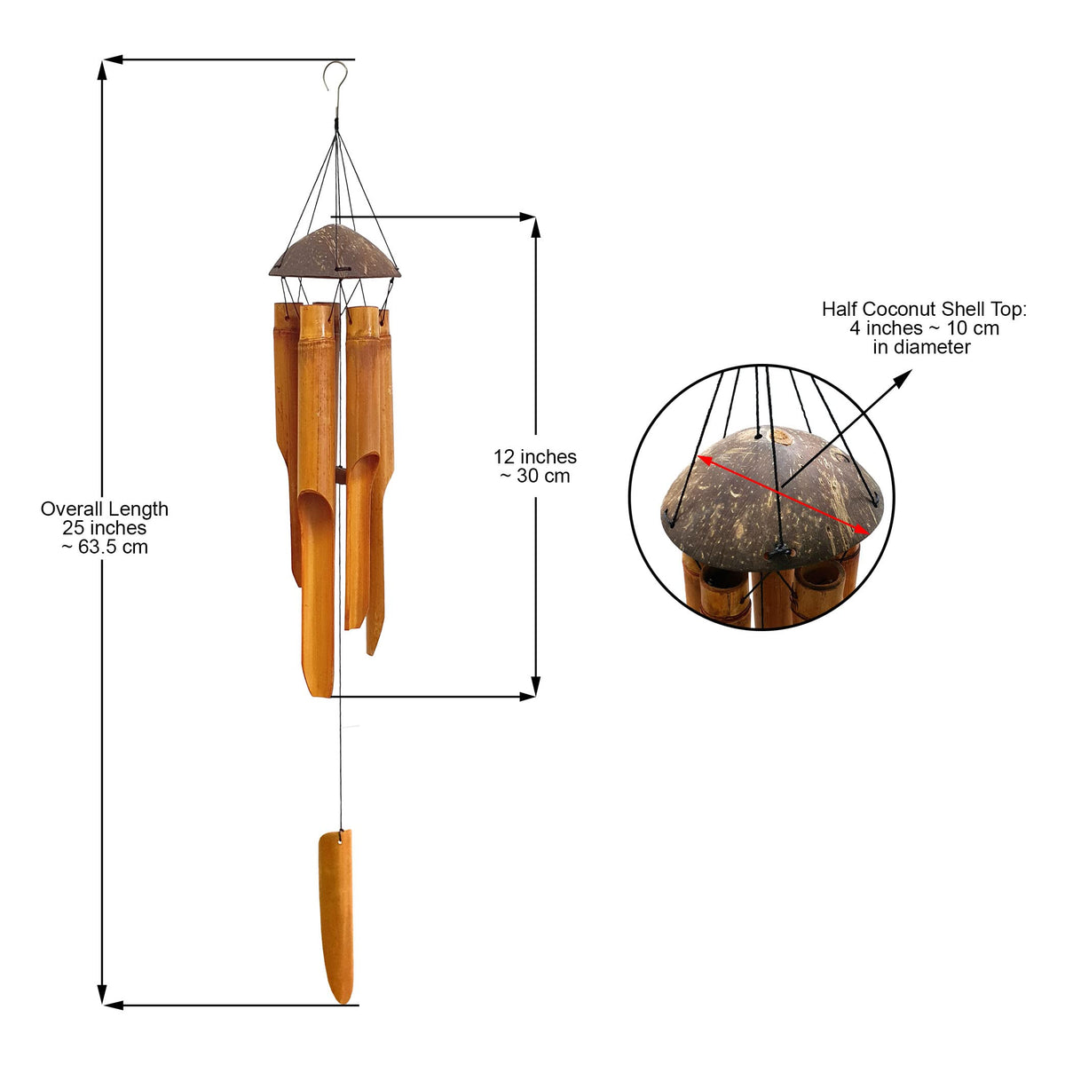 Handmade Wind Chimes (25 inch)