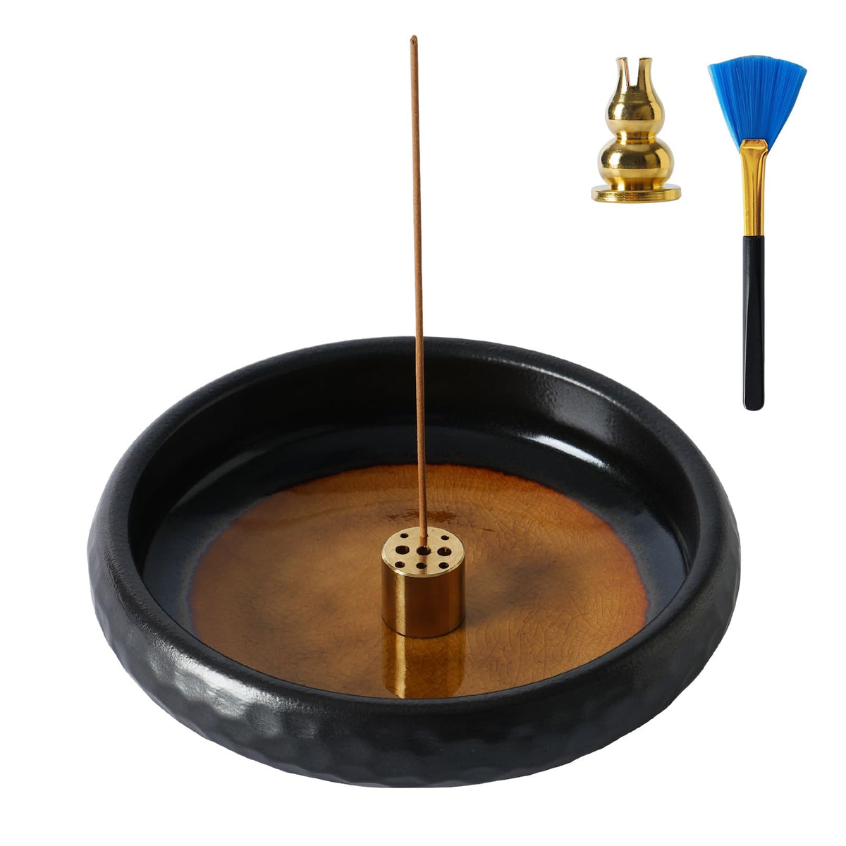 6 Inch Japanese Incense Holder Stick (Crack Yellow)