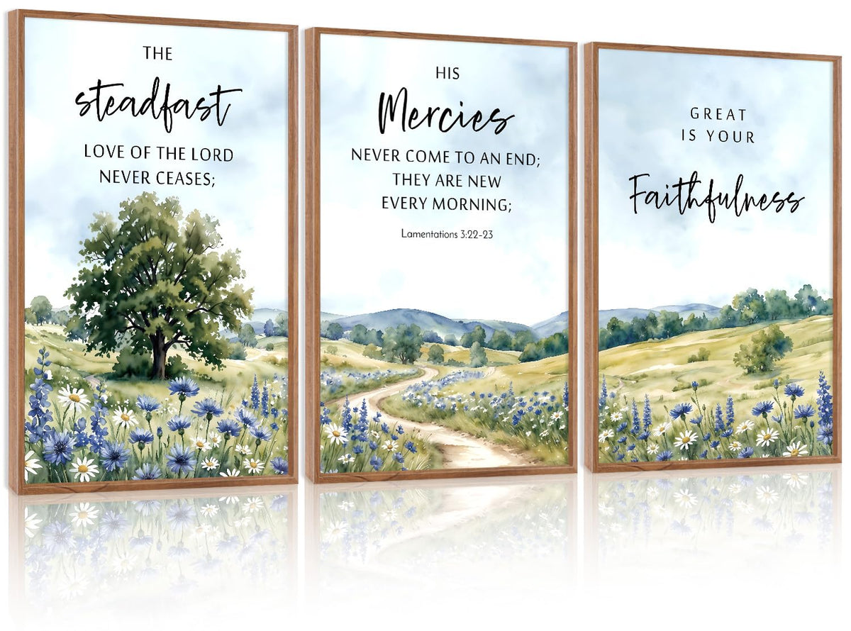 Framed Christian Bible Verse Wall Art (Scripture a / 24"L x 36"W)