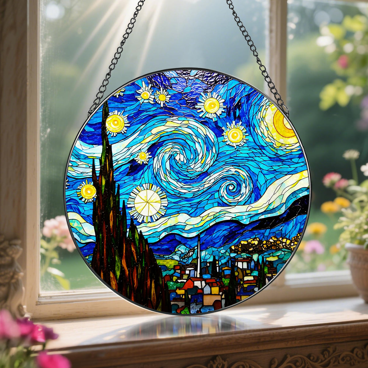 8'' Van Gogh Starry Night Sun Catcher Ornament (Starry Night)