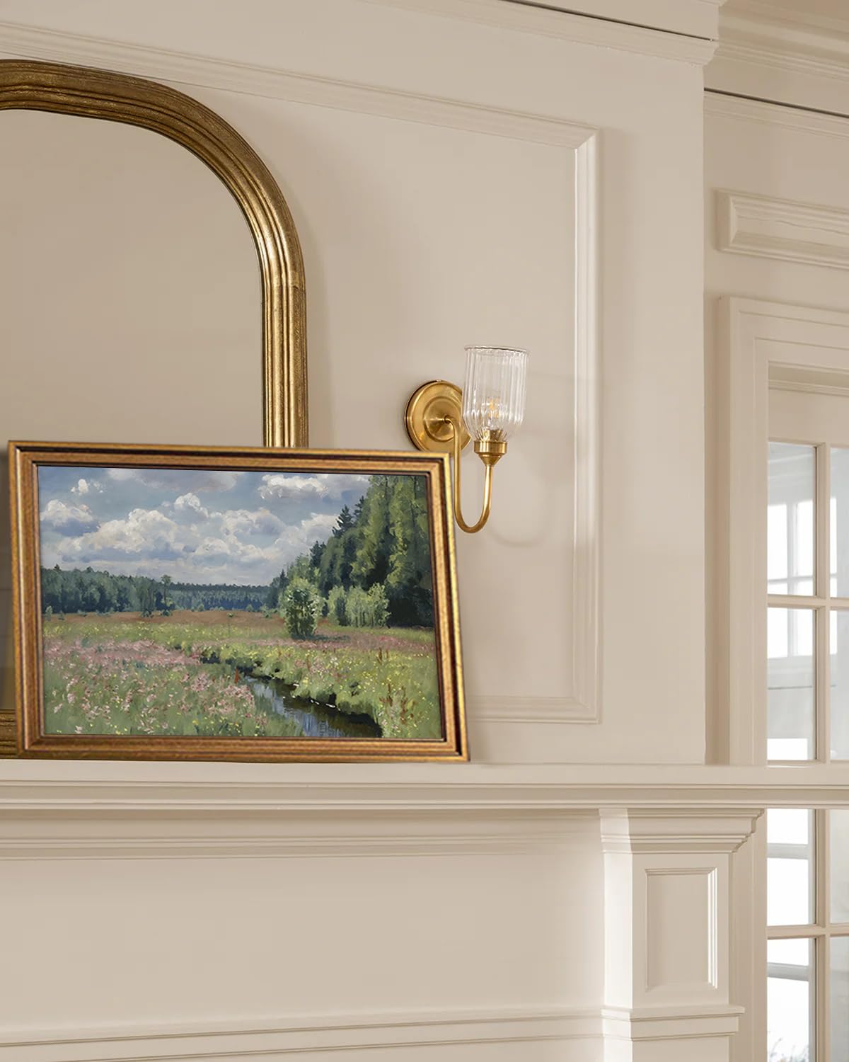 Gold Framed Vintage Wall Art Prints (Green Forest / 24"L x 16"W)