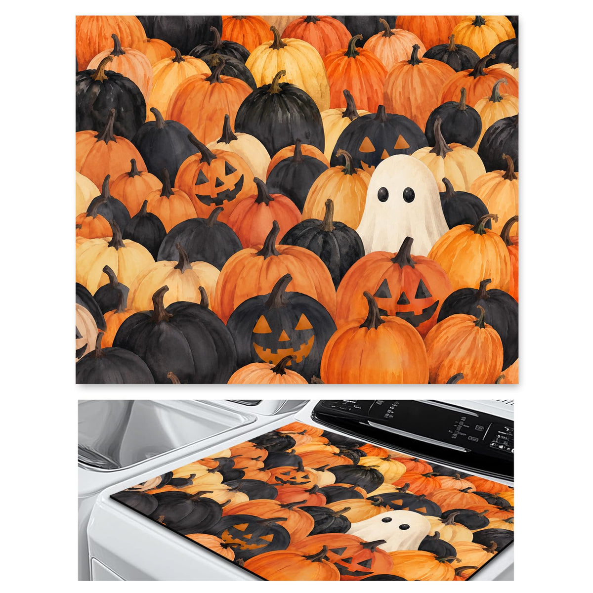 Dryer Top Protector Mat (Halloween ghosts)