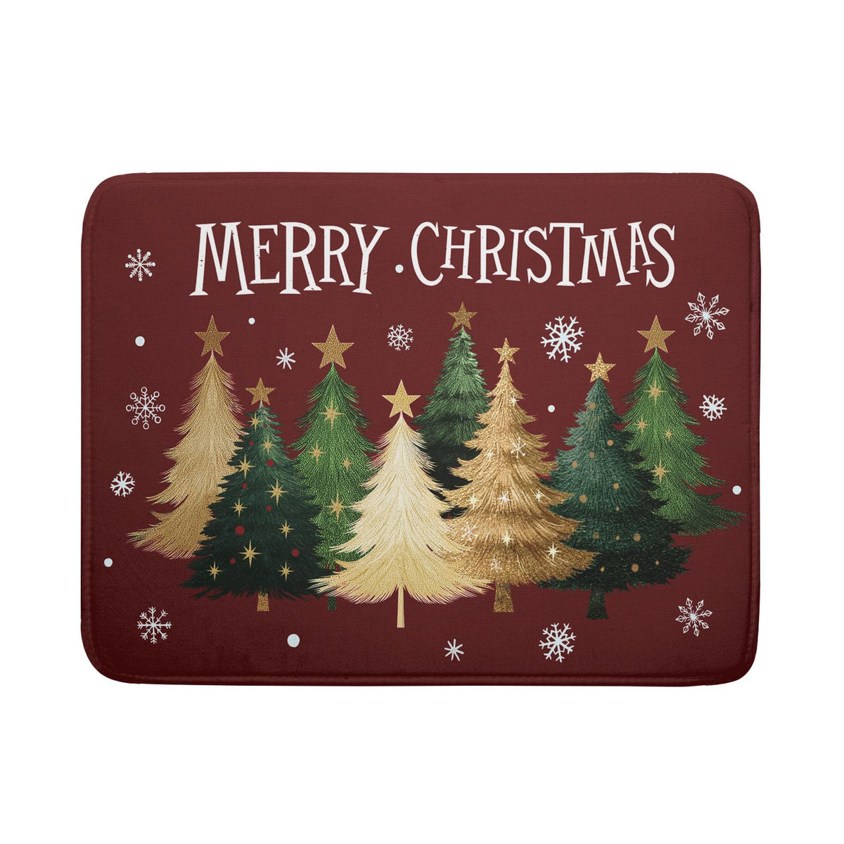Xmas Tree Red Dish Drying Mat for Kitchen Counter (Xmas Tree Red / 18" x 24")