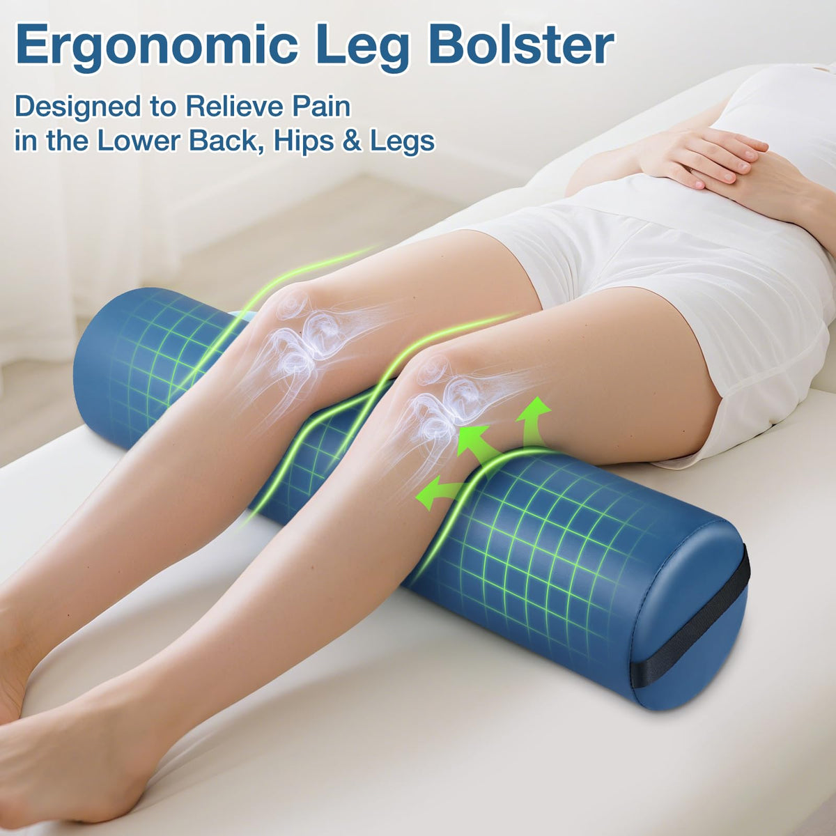 26 x 6 In Full Round Massage Bolster (6" Full Round - Blue)