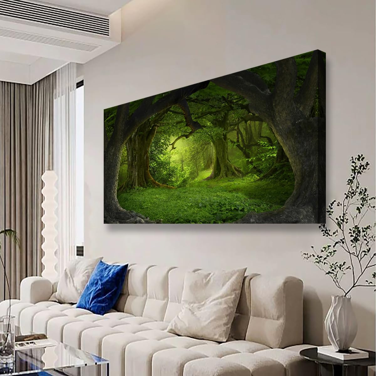 Enchanted Forest Archway Canvas Wall Art (40"L x 20"W / Magical green forest)