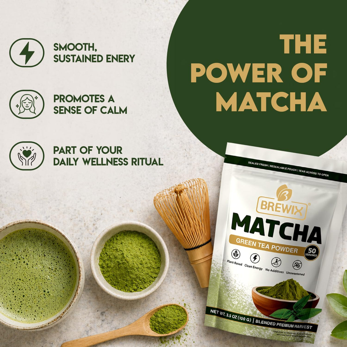 Matcha Green Tea Powder (3.53 Ounce (Pack of 1))