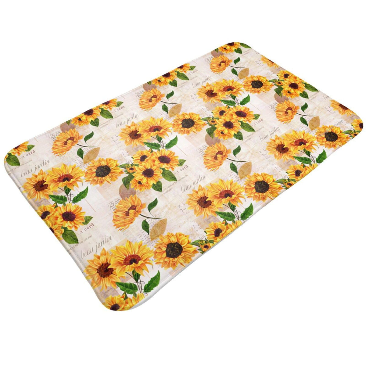 Sunflowers Bath Mat Non (1'8" x 2'8" (Rectangular) / Sunflowers)
