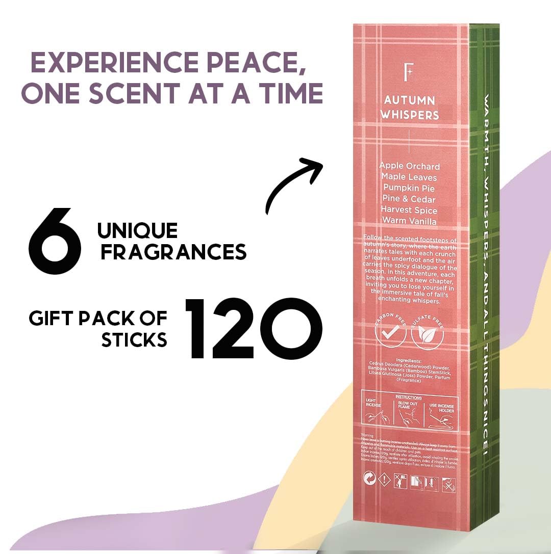 Premium Fall Incense Sticks (Pack of 120)