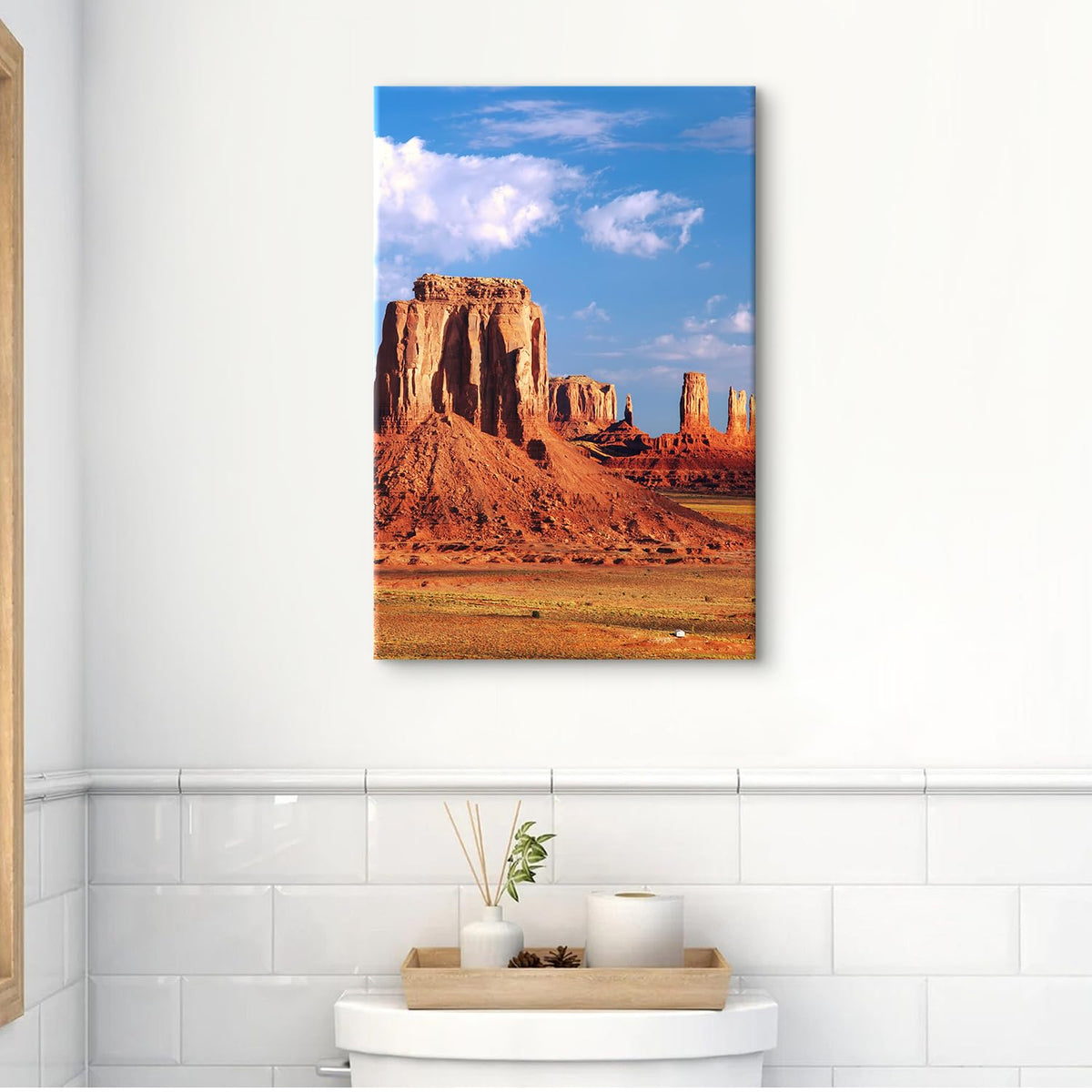 Desert Wall Art Monument Valley Wall Decor USA Arizona Pictures American Utah National Park Canvas Prints Painting Nature Landscape Poster Artwork for Bedroom Living Room Home Decoration 16x24" (24"L x 16"W / Monument Valley)