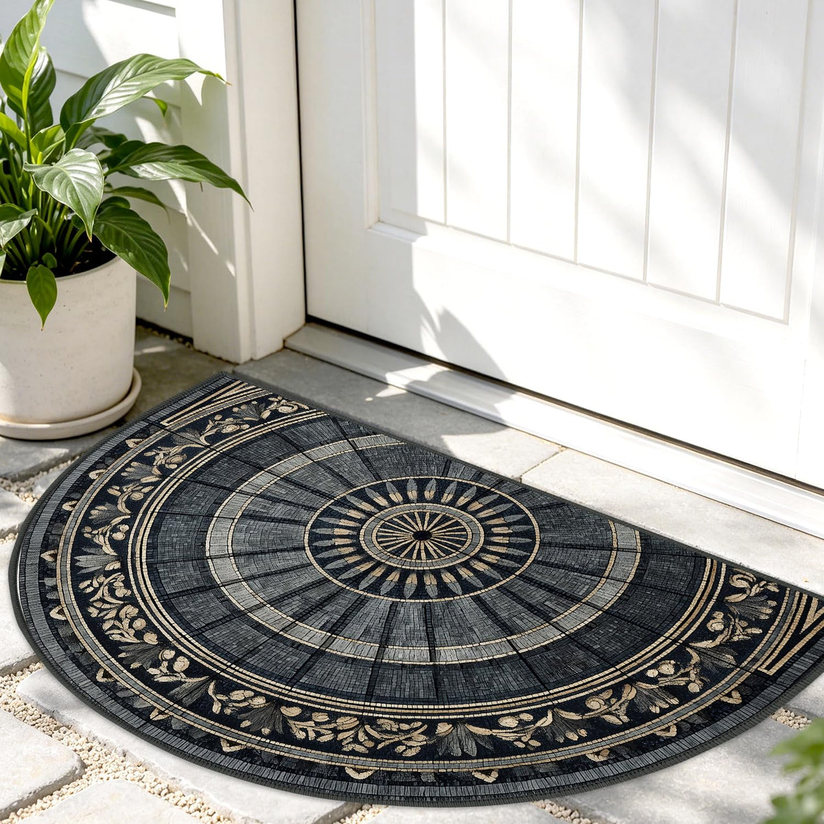 Semicircular Entrance Door Mat 24" x 36" (#31 / 2' x 3' (Semicircular))