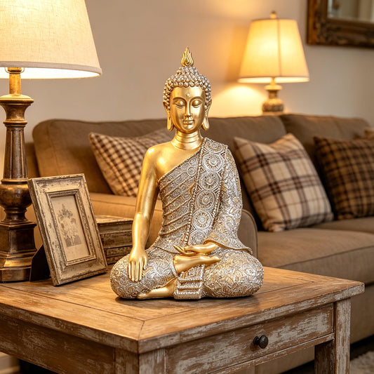 Golden Buddha Figurine (Varada Mudra)