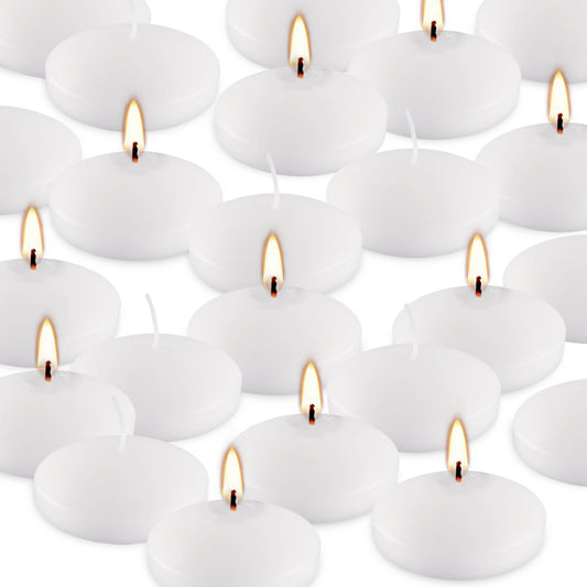 10 Hour Floating Candles (White4-24-3inch)