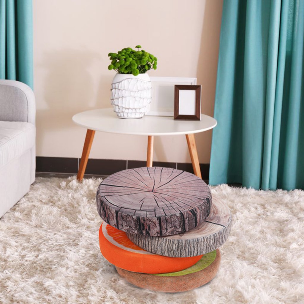 Decorative Round Throw Pillow (Green / 14" x 14" x 2.75")
