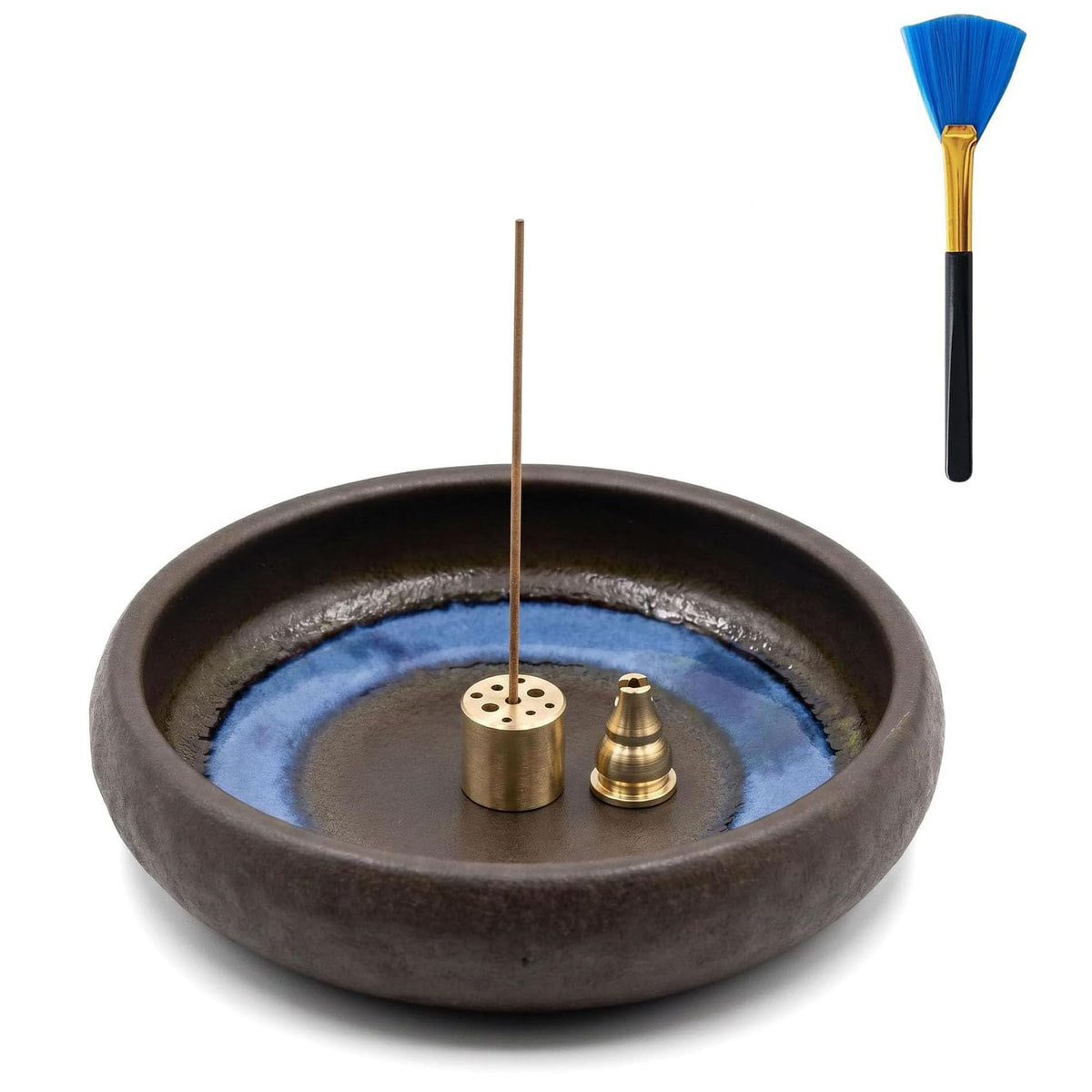 6 Inch Japanese Incense Holder for Stick (Brown)