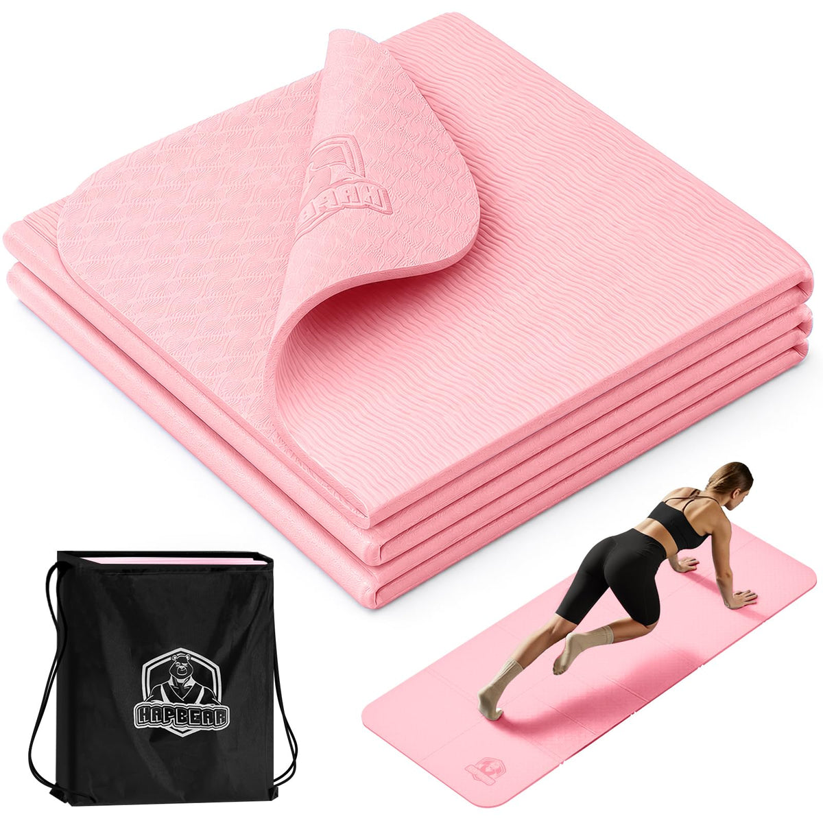 Foldable Yoga Mat (Pink)