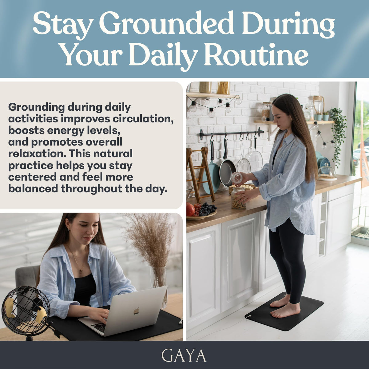 Grounding Mat for Feet (Black)