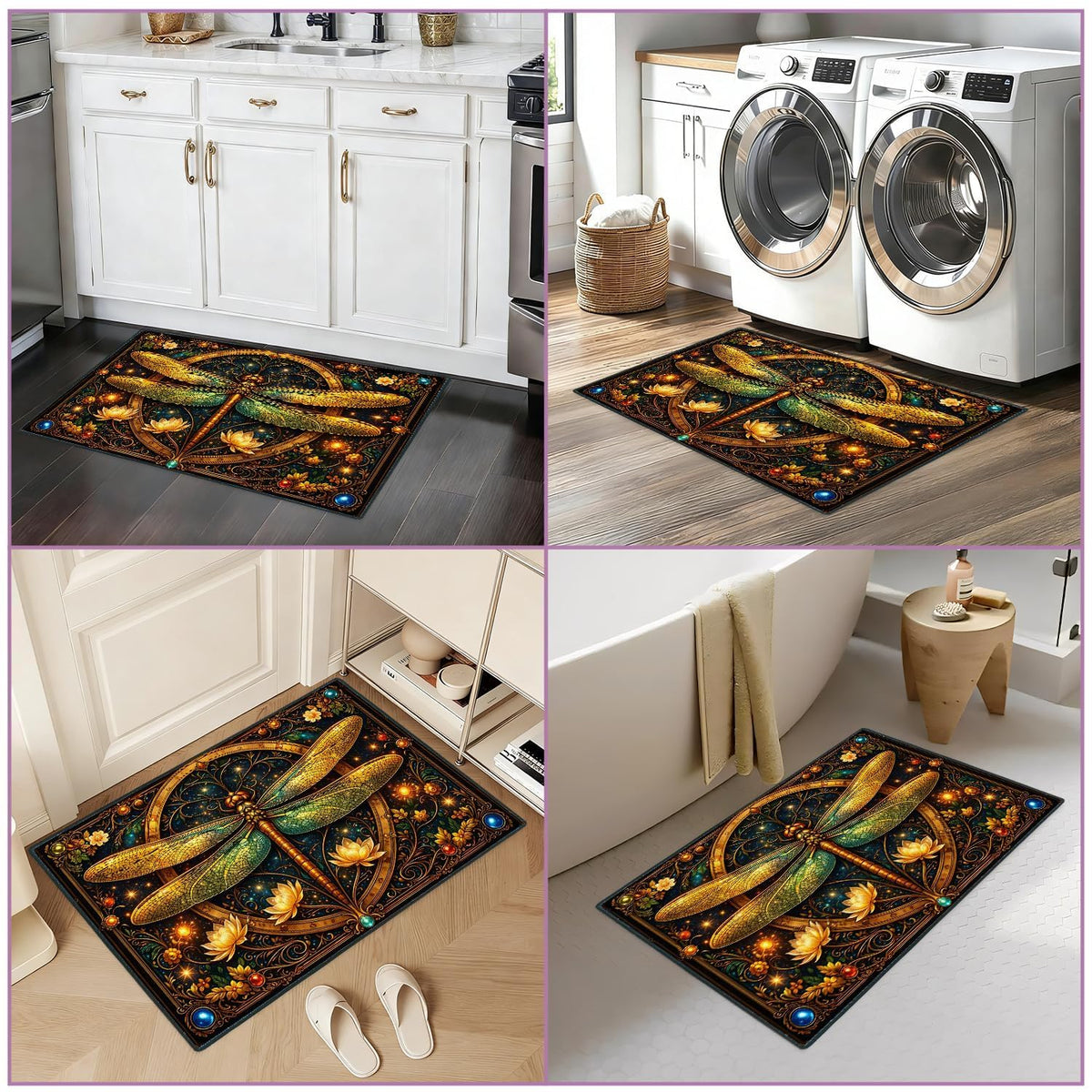 Vintage Dragonfly 2x3 Entryway Rug (18 / 2' x 3' (Rectangular))