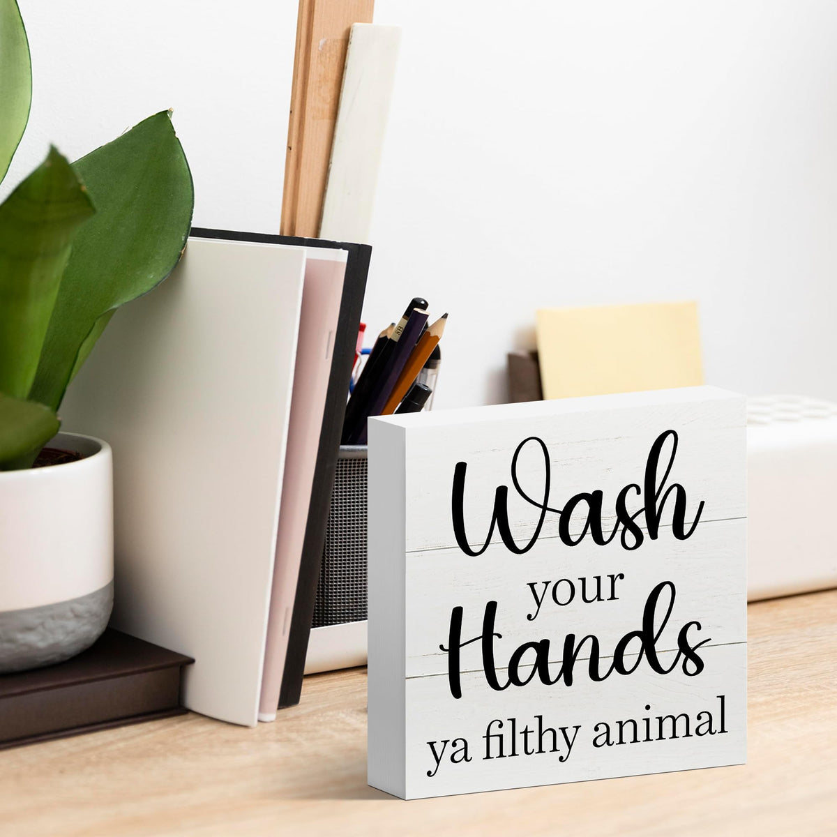 Funny Bathroom Decor Box Sign for Washroom Toilet Restroom (Purple)