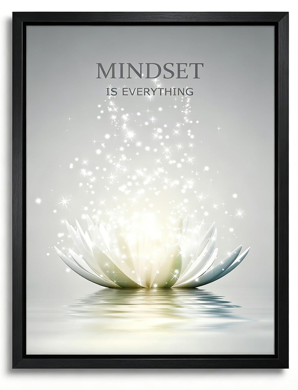 Framed Lotus Wall Art (lotus / 36"L x 24"W)
