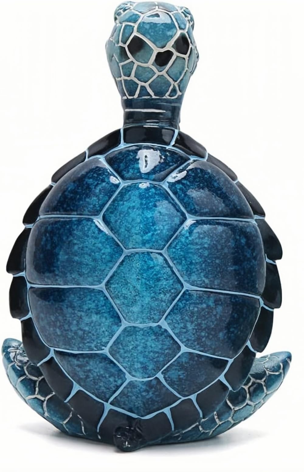 Sea Turtle Meditation Zen Yoga Coastal Beach Resin Statue for Decor (Put the Palm Together)