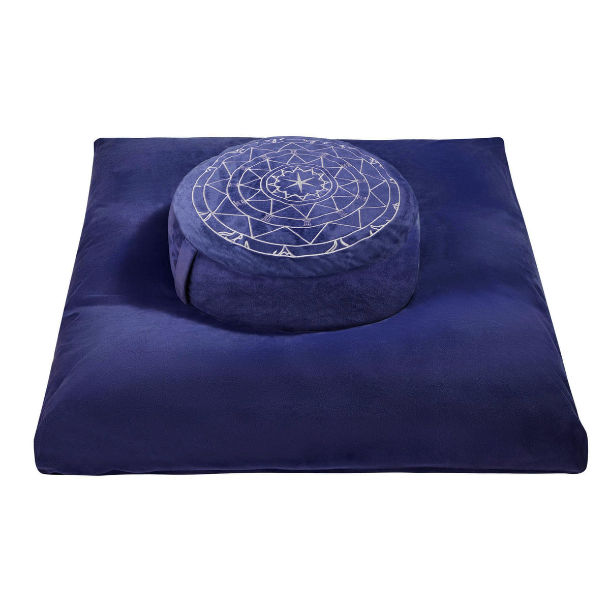 Zafu & Zabuton Meditation Cushion Set (Dark Blue)
