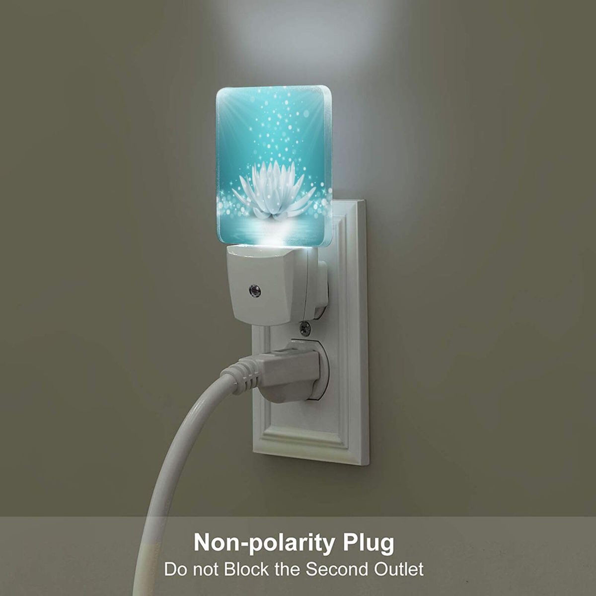 Sparkle Blue Zen Lotus Flower Night Light (Sparkle Blue Zen Lotus Flower)