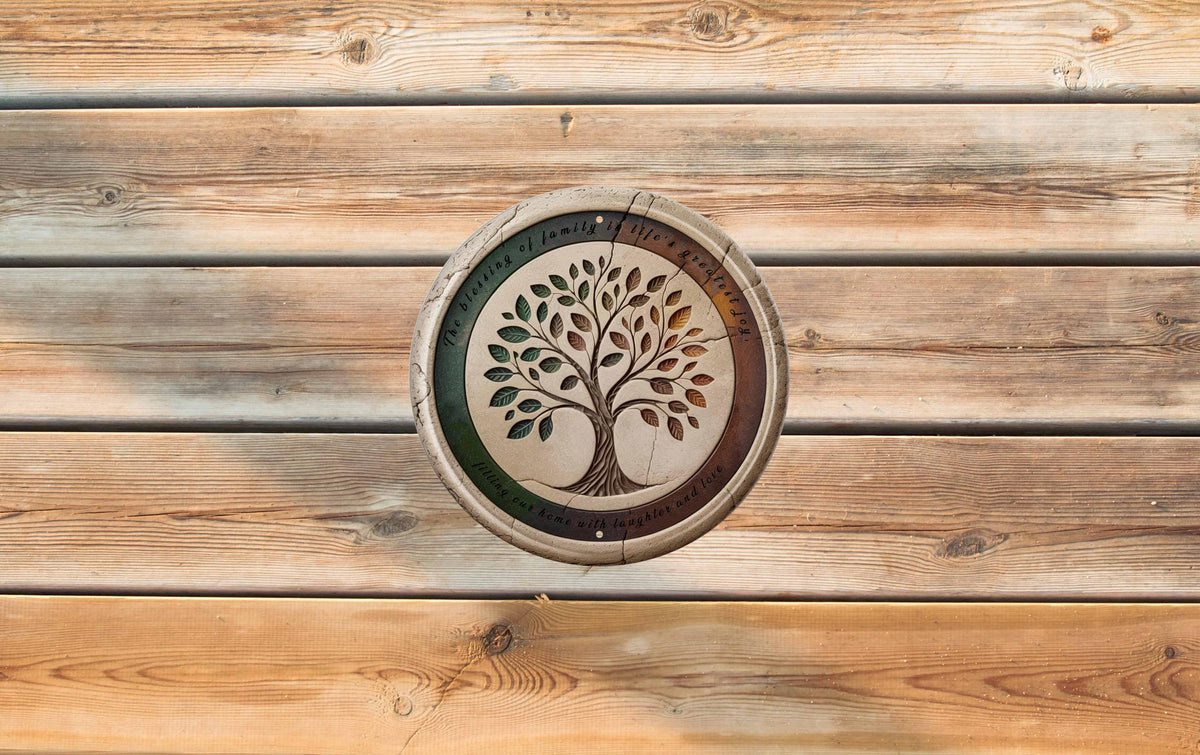 Blessing of Family Metal Sign 8x8in Heartwarming Plaque for Living Room Wall Home Decor Gift (The Blessing Of Family)