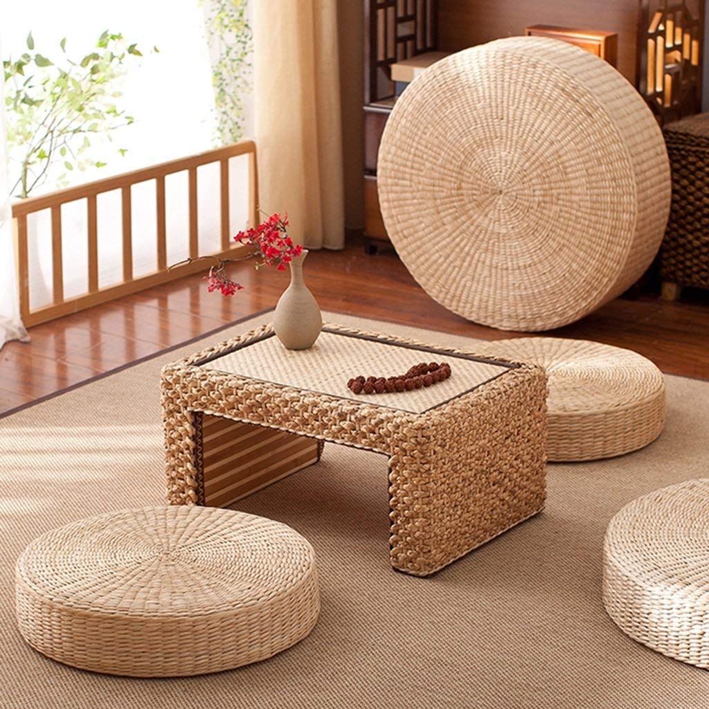2 Pack Tatami Floor Pillow Sitting Cushion Bigger Size (19.7 Inch)