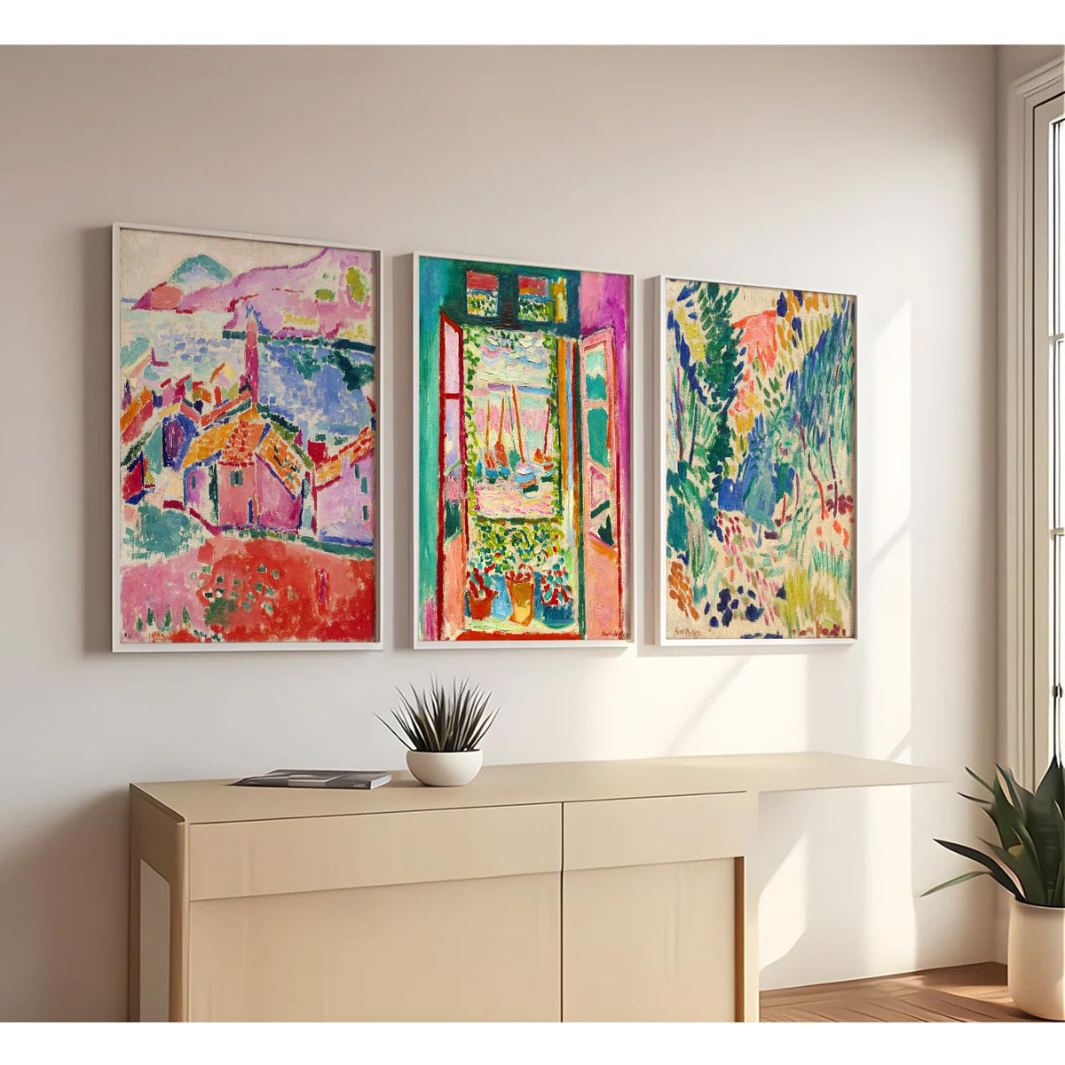 Henri Matisse Wall Art Prints Aesthetic Canvas Matisse Wall Decor Painting Colorful Matisse Wall Art Poster Boho Abstract Matisse Picture Artwork for Bedroom Living Room 16x24 Inch Unframed Set of 3 (Unframed / Henri Matisse Prints / 24"L x 16"W)