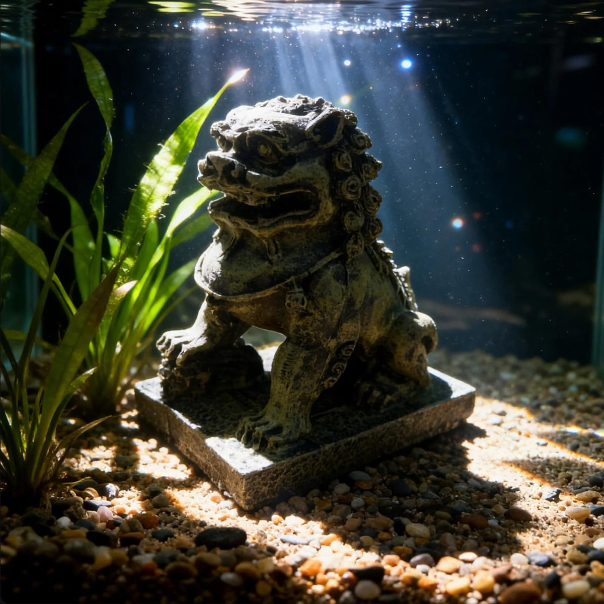Fish Tank Decorations (Yellow Lion)