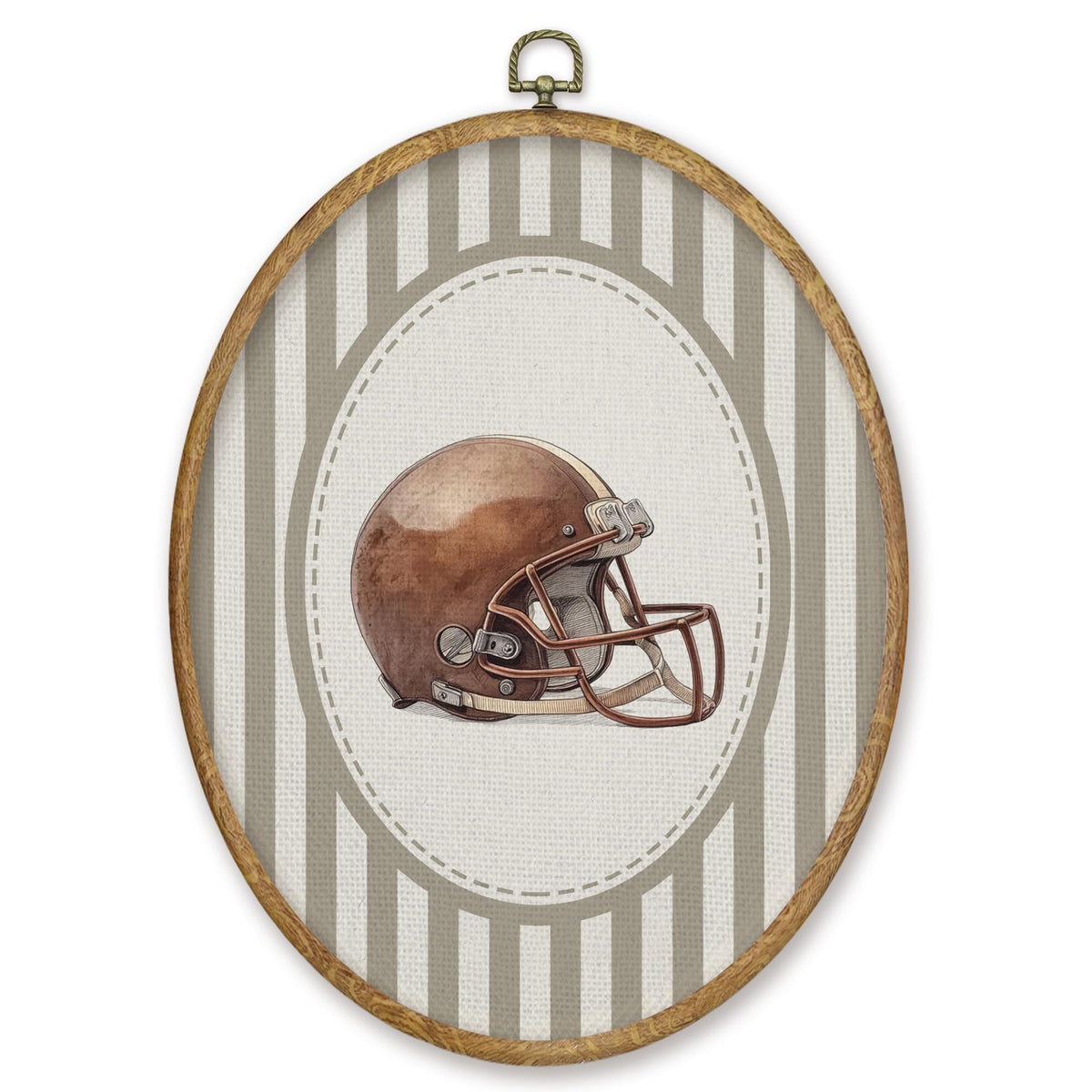Vintage Football Nursery Oval Wall Art Decor Products (Colour09)