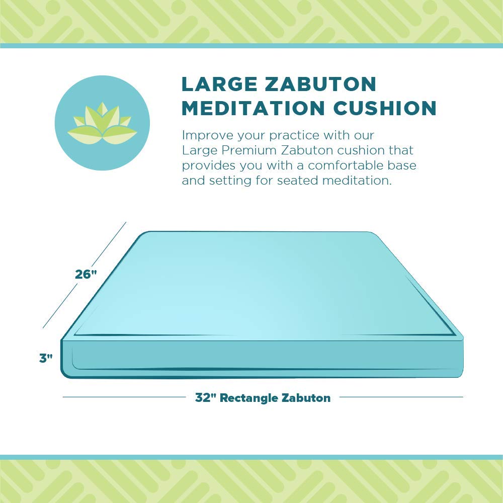 Large Zabuton Meditation Cushion (Burgundy / Premium 32x26x3)