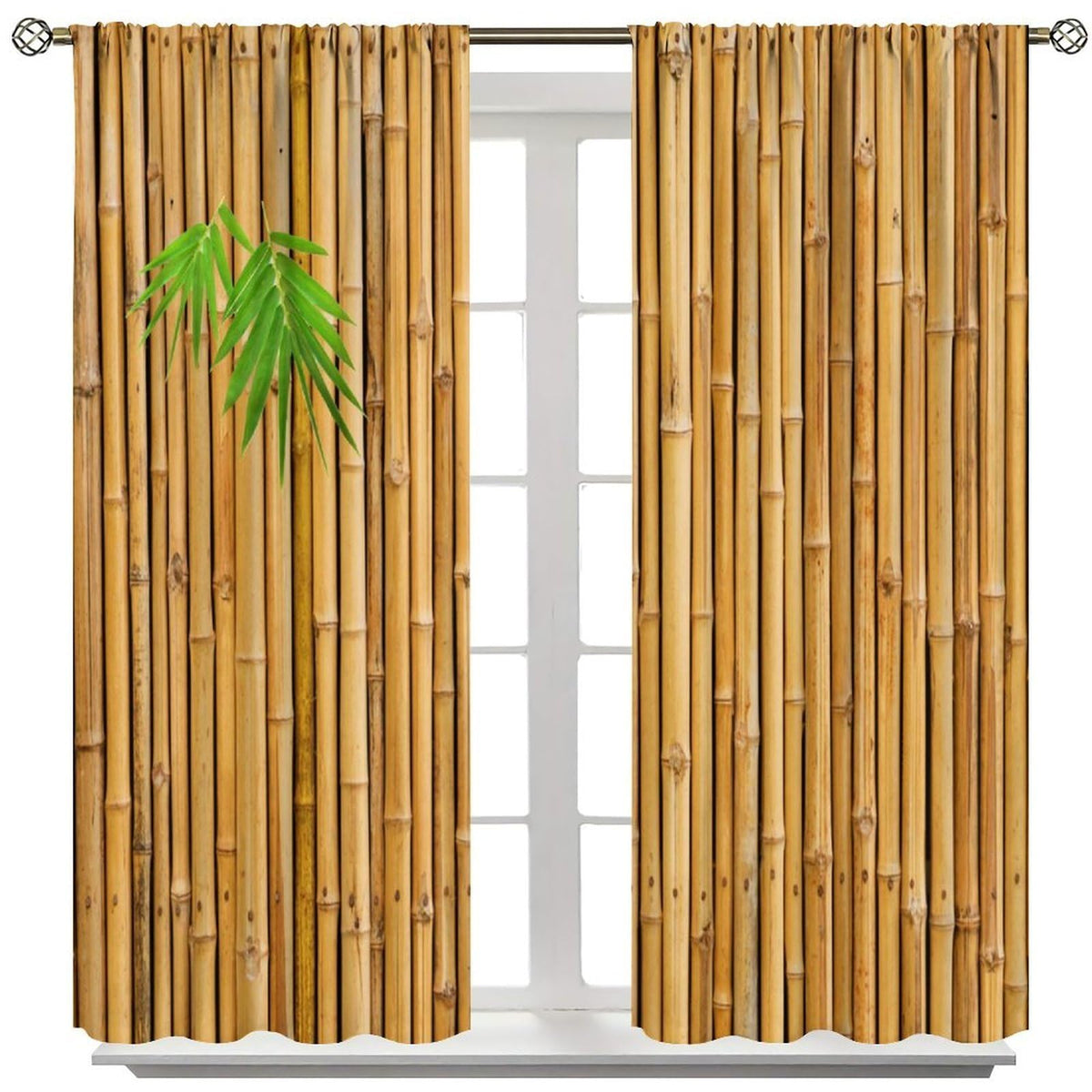Zen Bamboo Blackout Curtains (26"W x 96"L (Pack of 2) / Zen-18)